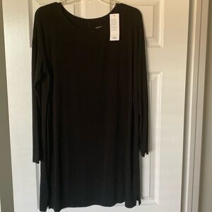New Eileen Fisher Size M tunic length washable very soft black tunic dress